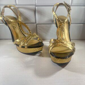 New Gold Marc Fisher Stilettos